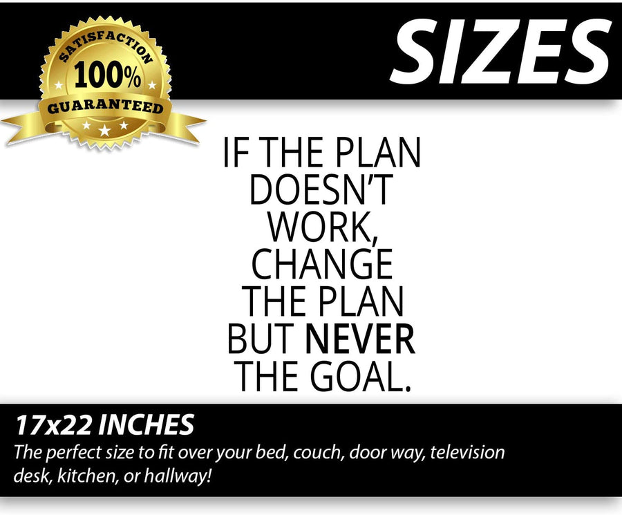 If The Plan Doesn't Work Change The Plan But Never The Goal Wall Decal Sticker