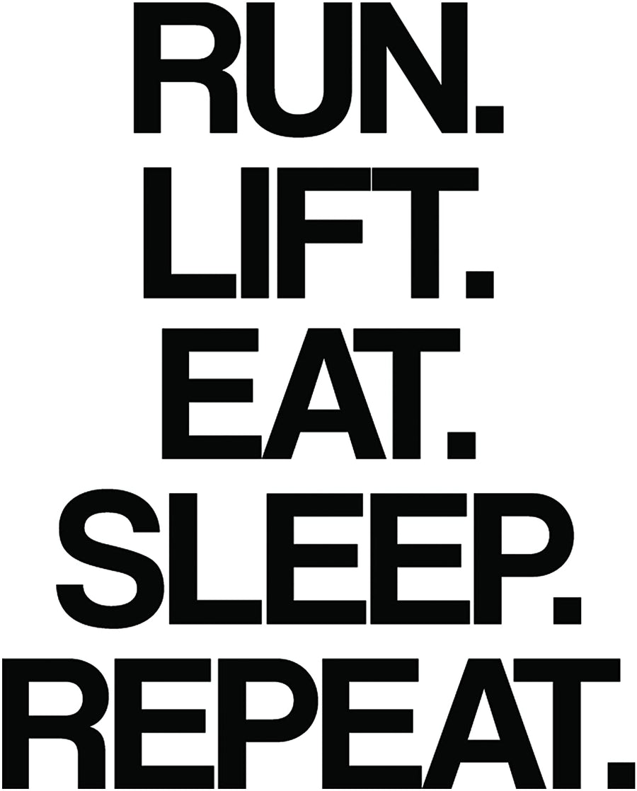 Run Lift EAT Sleep Repeat Wall Decal Sticker