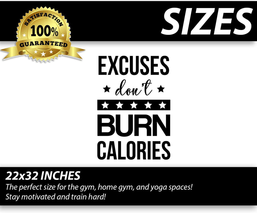 Excuses Don't Burn Calories Wall Decal Sticker