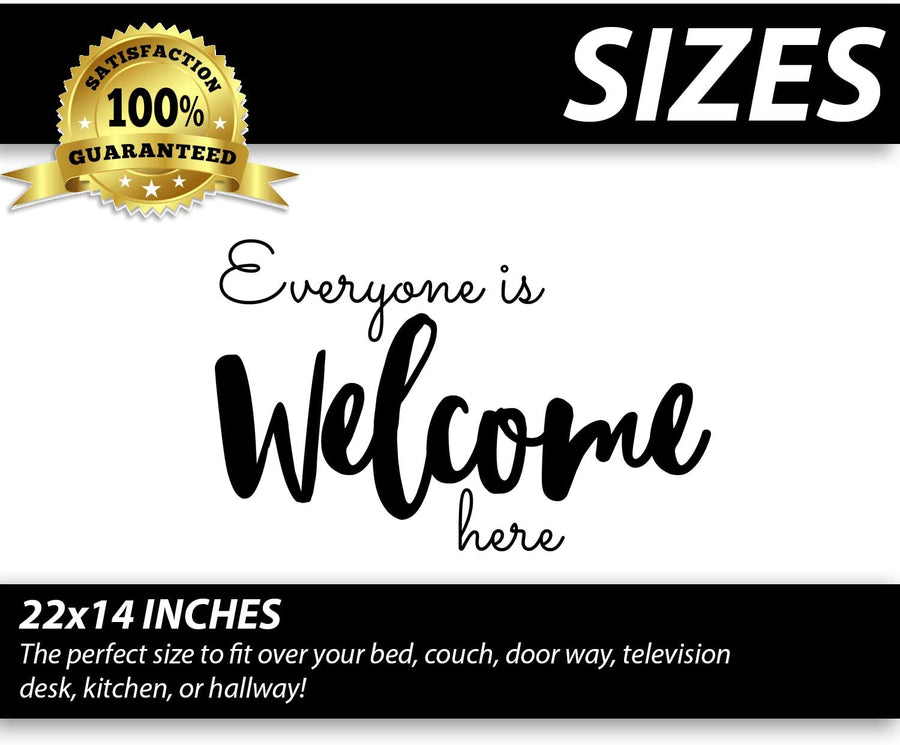 Everyone is Welcome Here Wall Decal Sticker