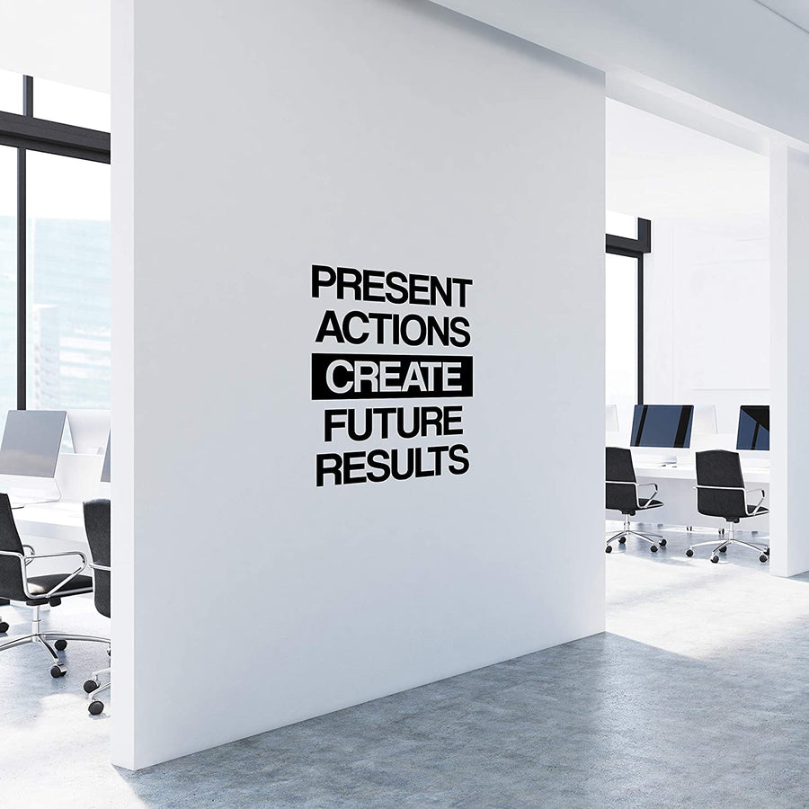 Present Actions Create Future Results Wall Decal Sticker