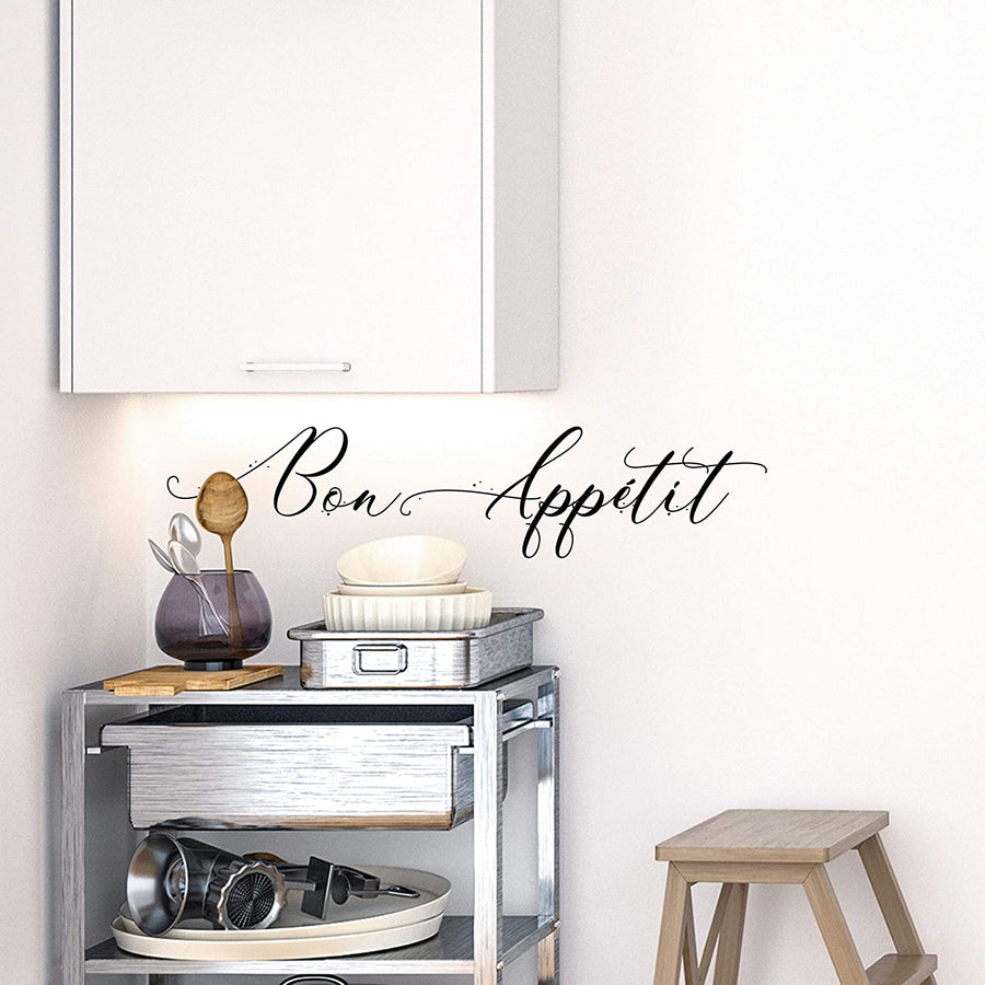 bon appetit kitchen wall decal quote home decor sticker