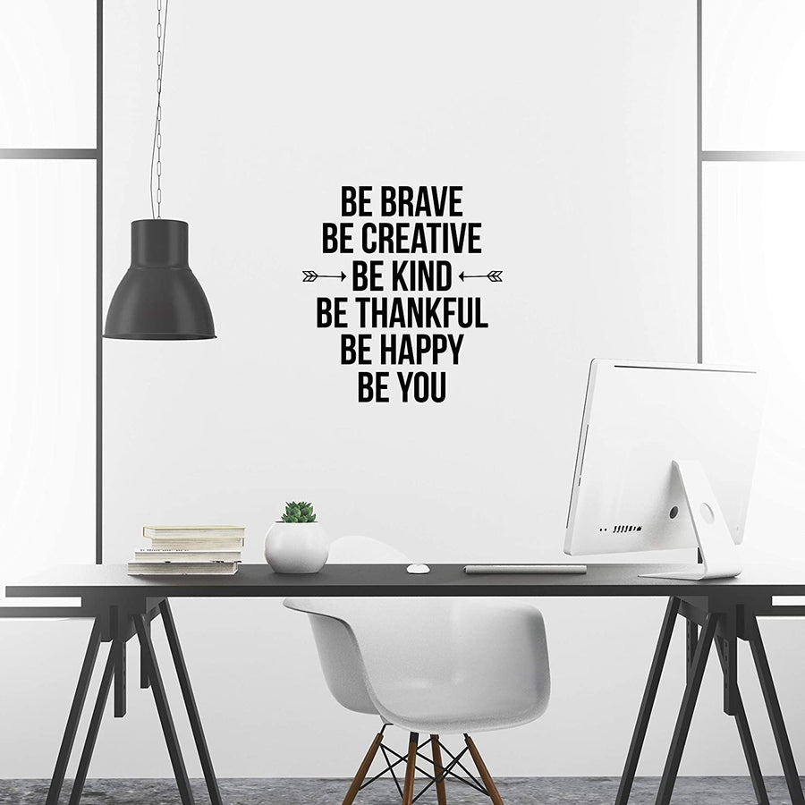 Be Brave Be Creative Be Kind Be Thankful Be Happy Be You Wall Decal Sticker