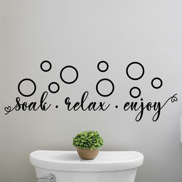 Soak Relax Enjoy Wall Decal Sticker