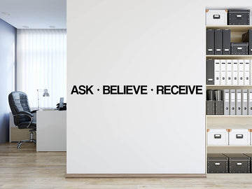 Ask Believe Receive Wall Decal Sticker