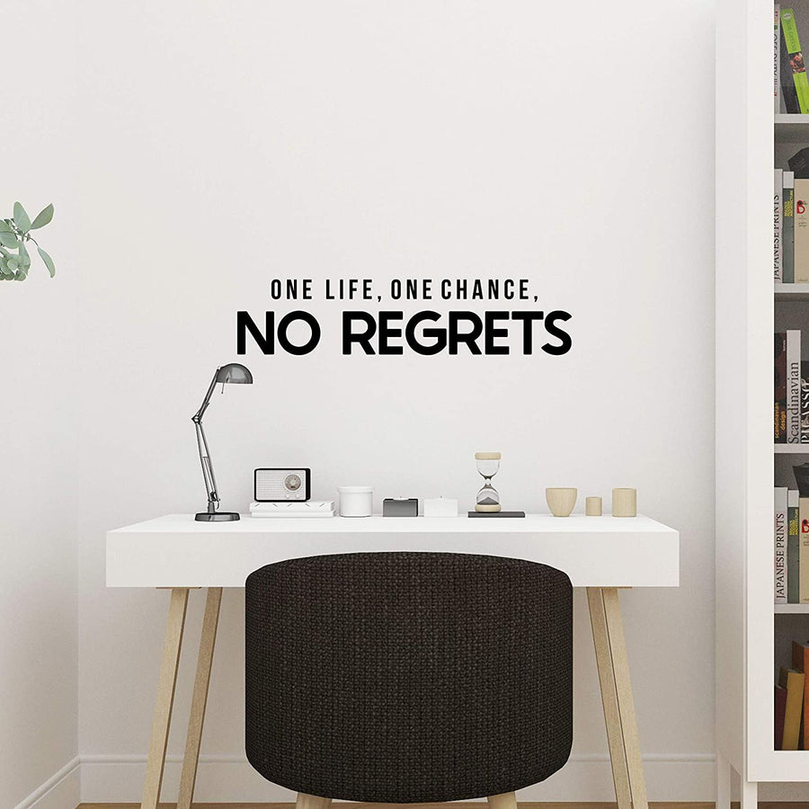 One Life One Chance No Regret Wall Decal Sticker