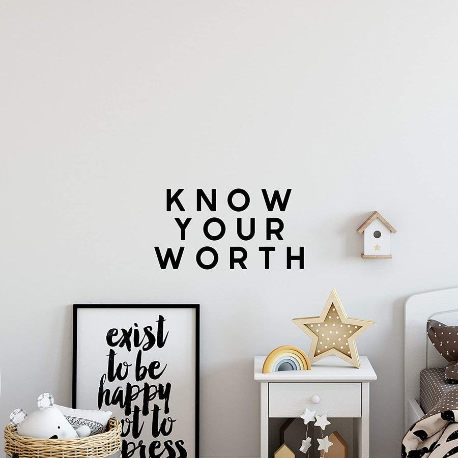 Know Your Worth Wall Decal Sticker