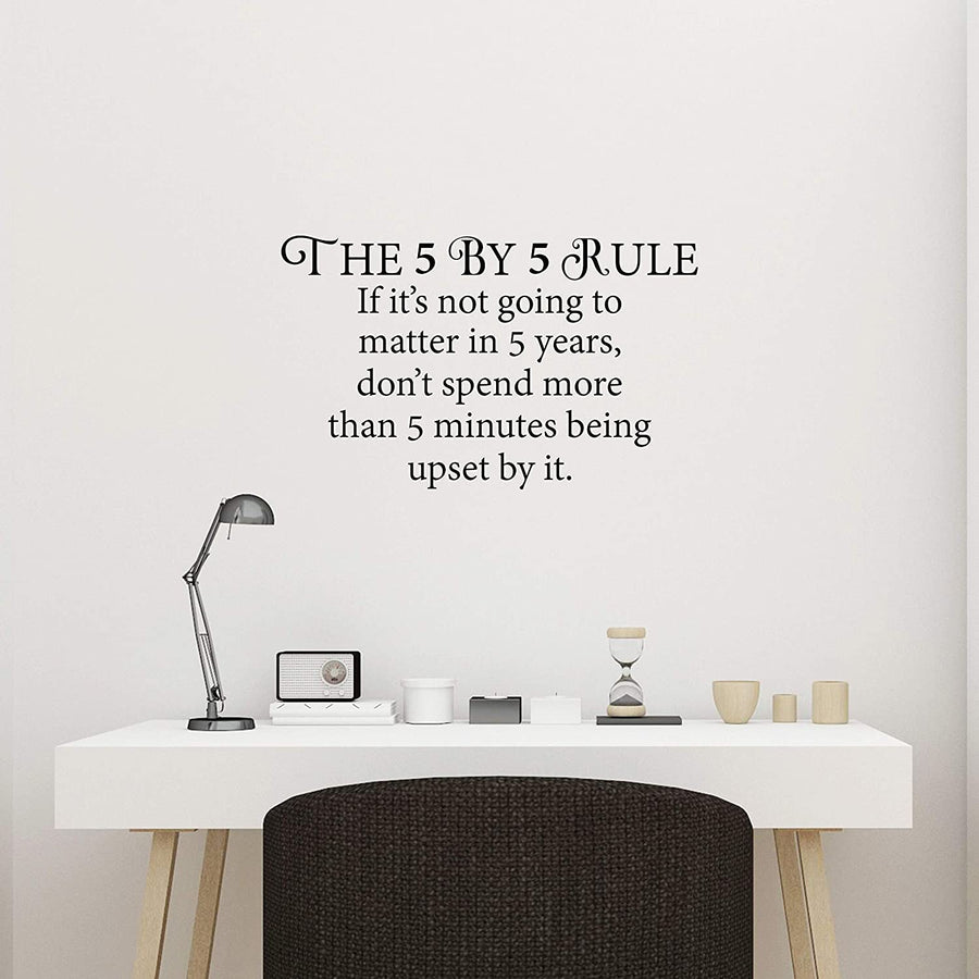 The 5 by 5 Rule Wall Decal Sticker