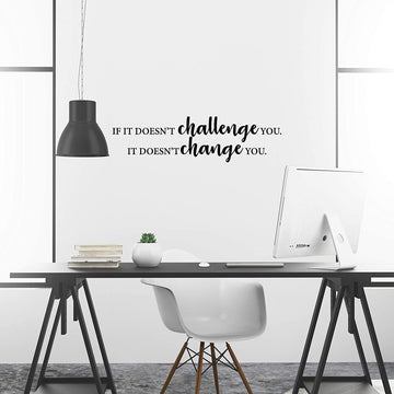 If it Doesn't Challenge You It Doesn't Change You Wall Decal Sticker