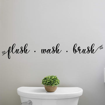 Flush Wash Brush Wall Decal Sticker