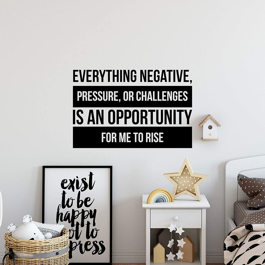 Everything Negative, Pressure, or Challenges is an Opportunity for me to Rise Wall Decal Sticker