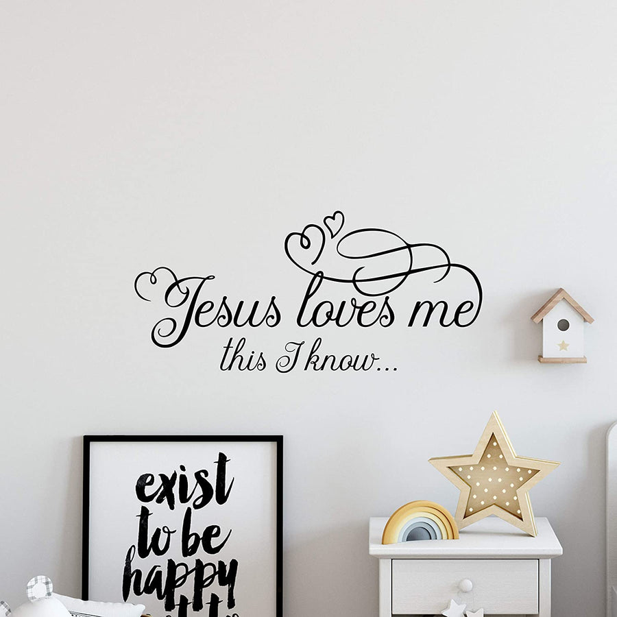 Jesus Loves Me This I Know Wall Decal Sticker