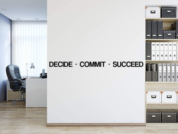Decide Commit Succeed Wall Decal Sticker