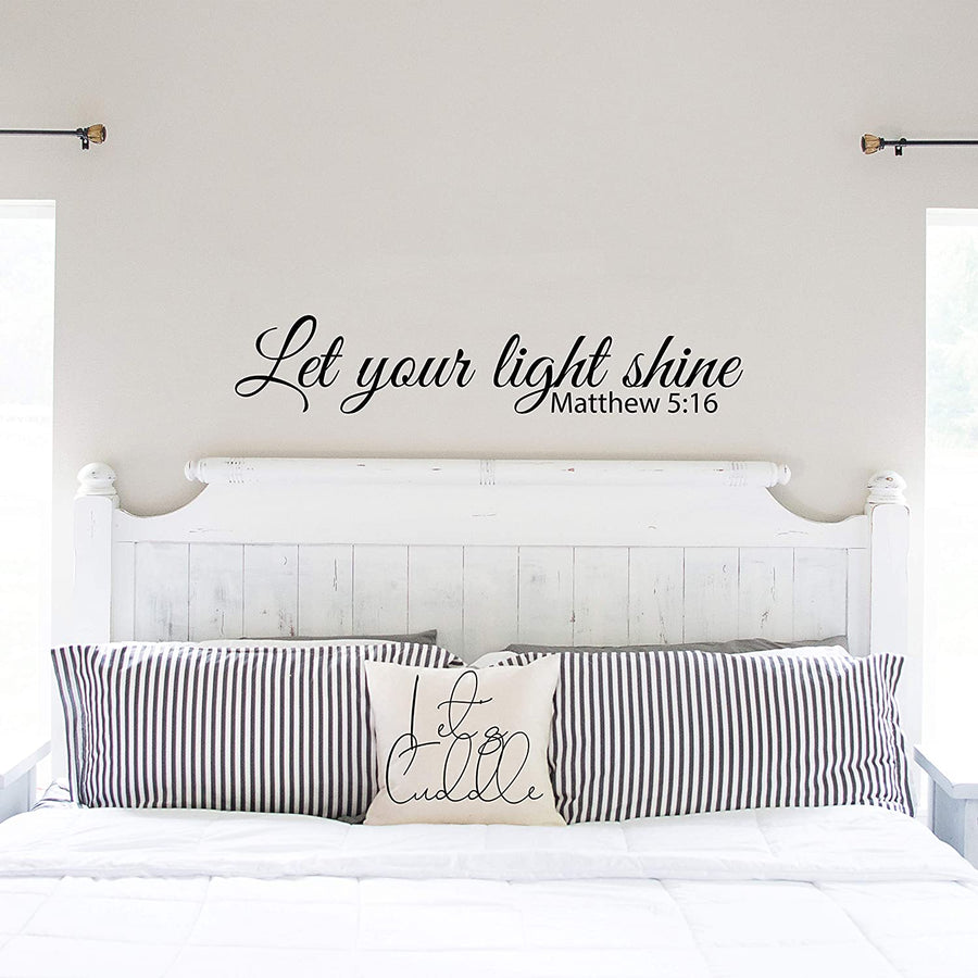 Let Your Light Shine Wall Decal Sticker