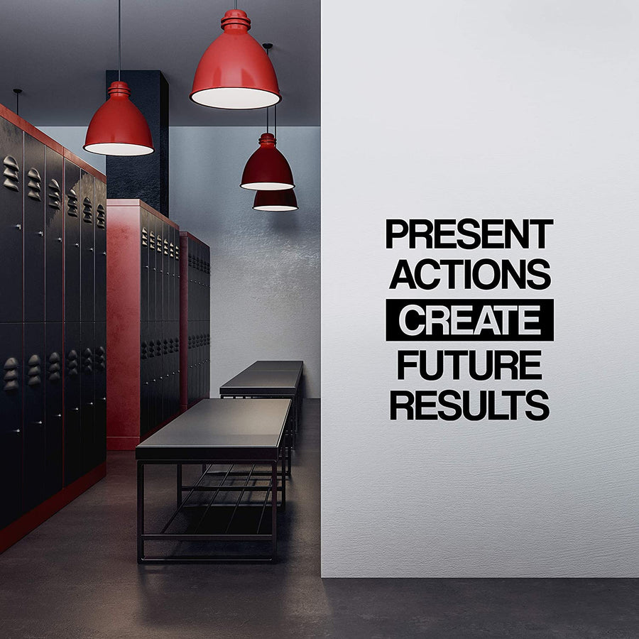 Present Actions Create Future Results Wall Decal Sticker