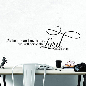 As For Me and My House, We Will Serve The Lord Joshua Wall Decal Sticker