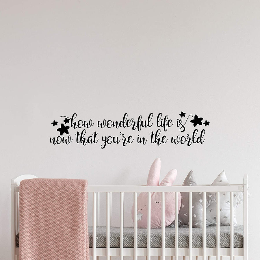 How Wonderful Life is Now That You're in The World Wall Decal Sticker