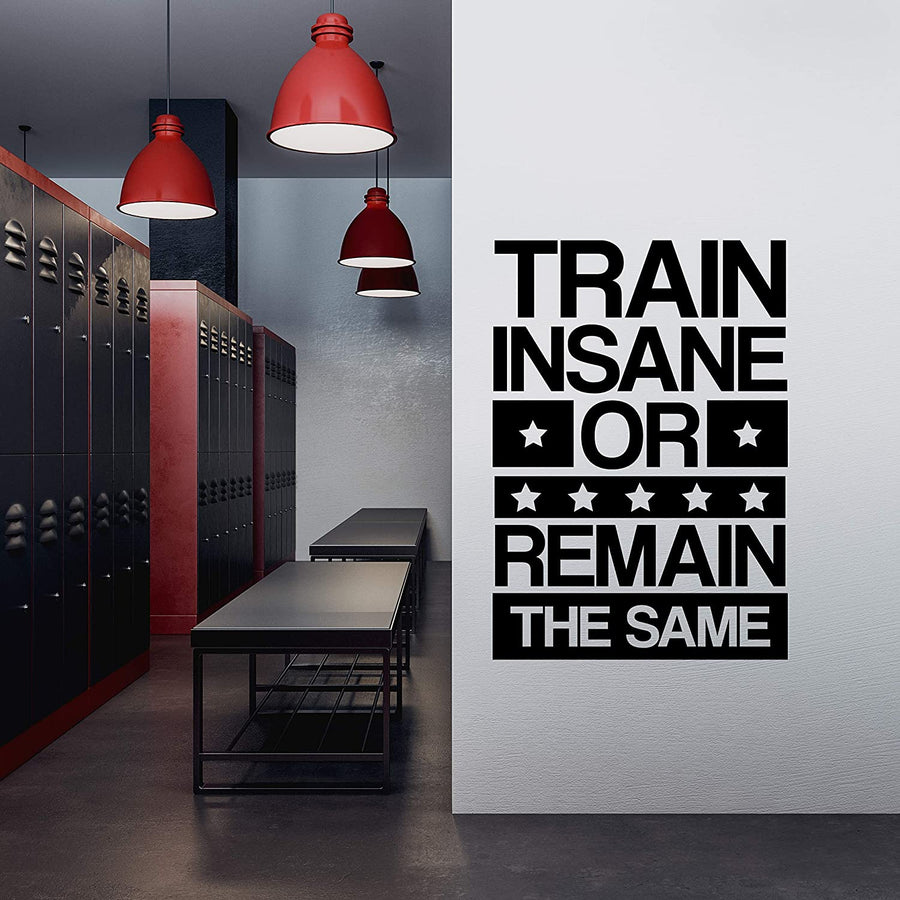 Train Insane or Remain The Same Wall Decal Sticker