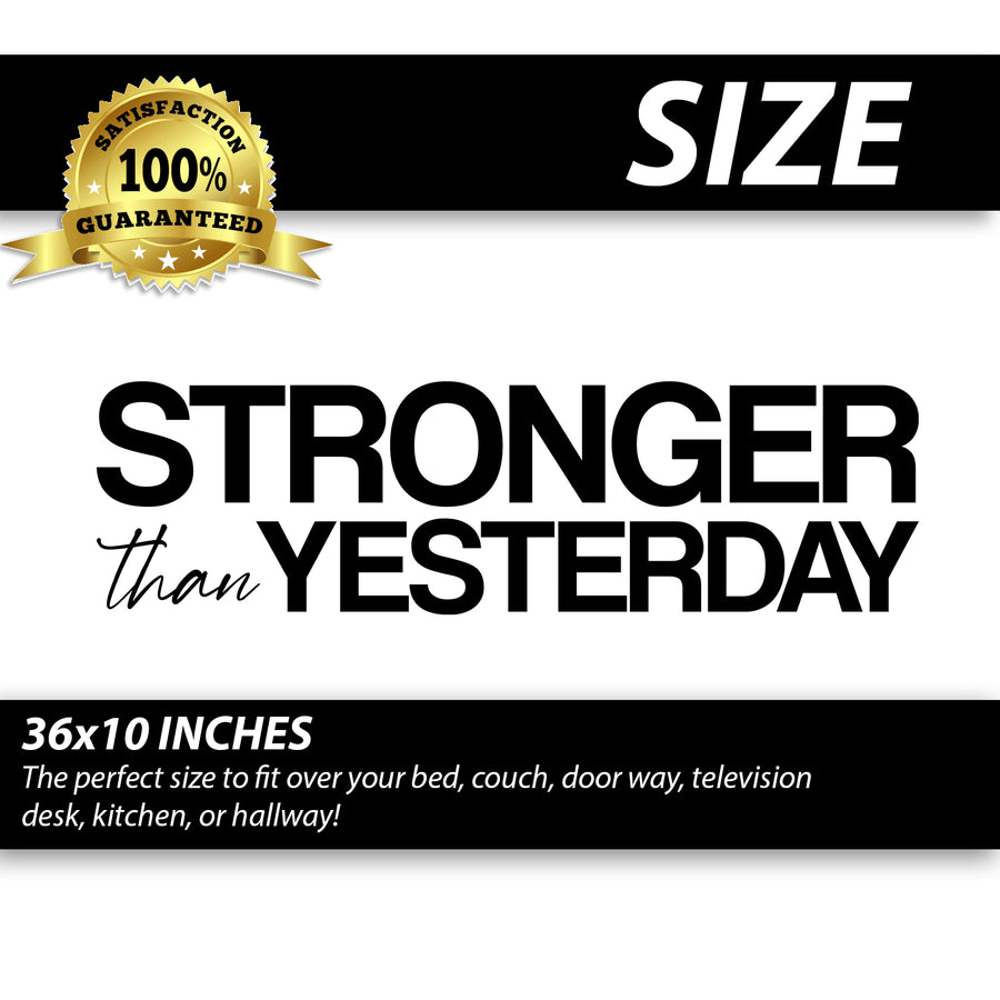 Stronger than Yesterday Wall Decal