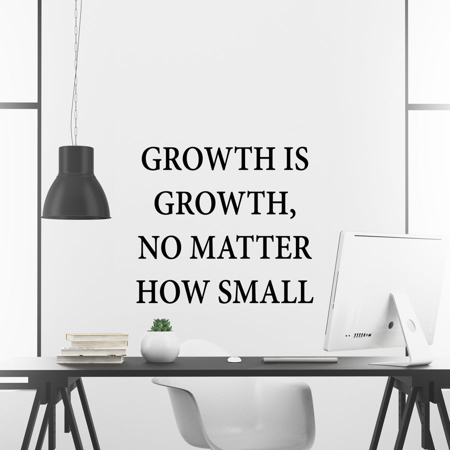 Growth is Growth No Matter How Small Wall Decal Sticker